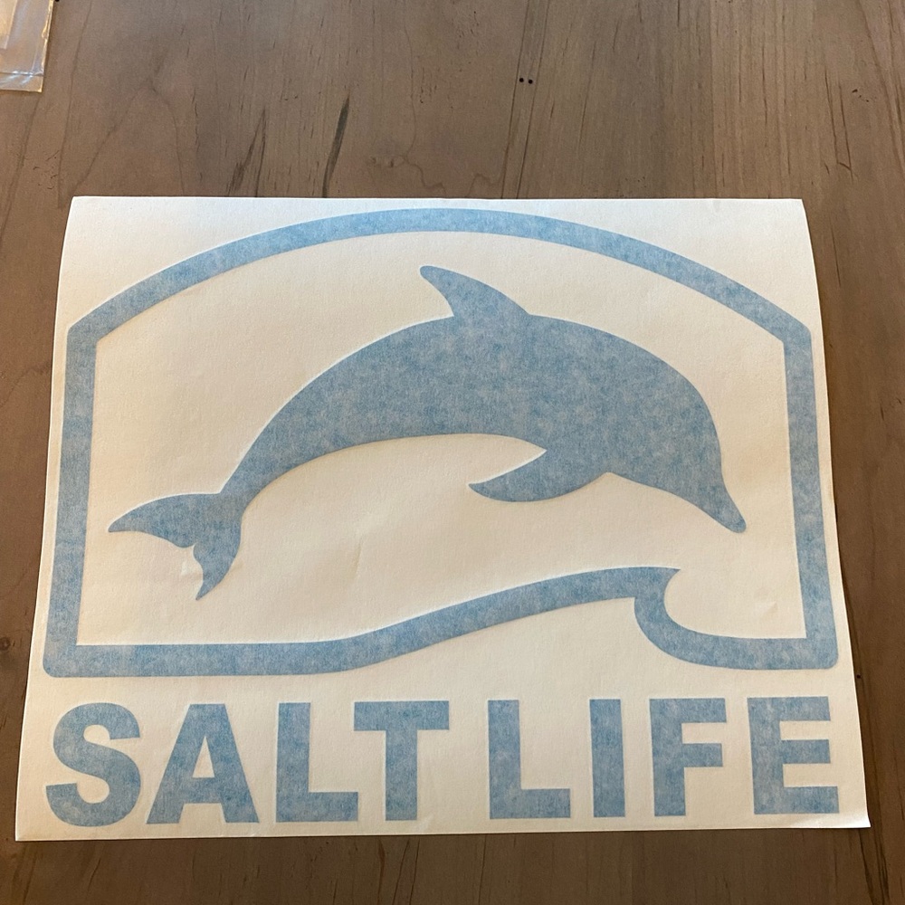 Salt Life Teal Dolphin Salt Life Decal 12” NEW SAD1105